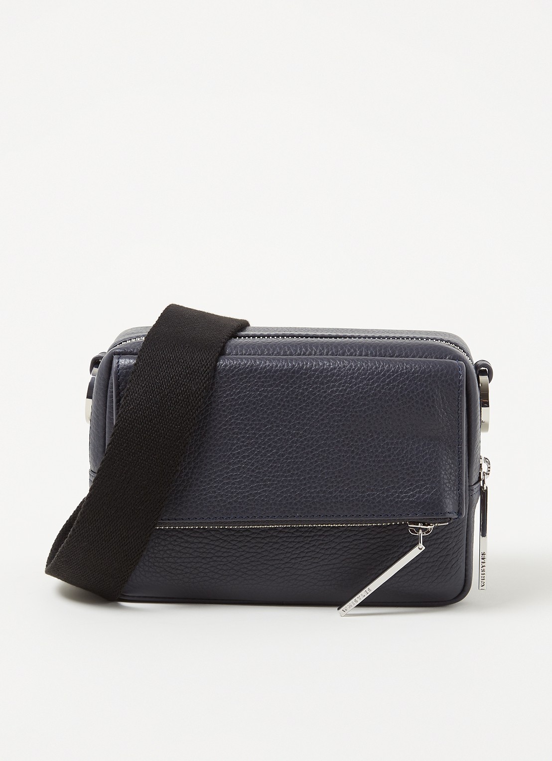Whistles Bibi crossbodytas van leer - voorkant royalblauw