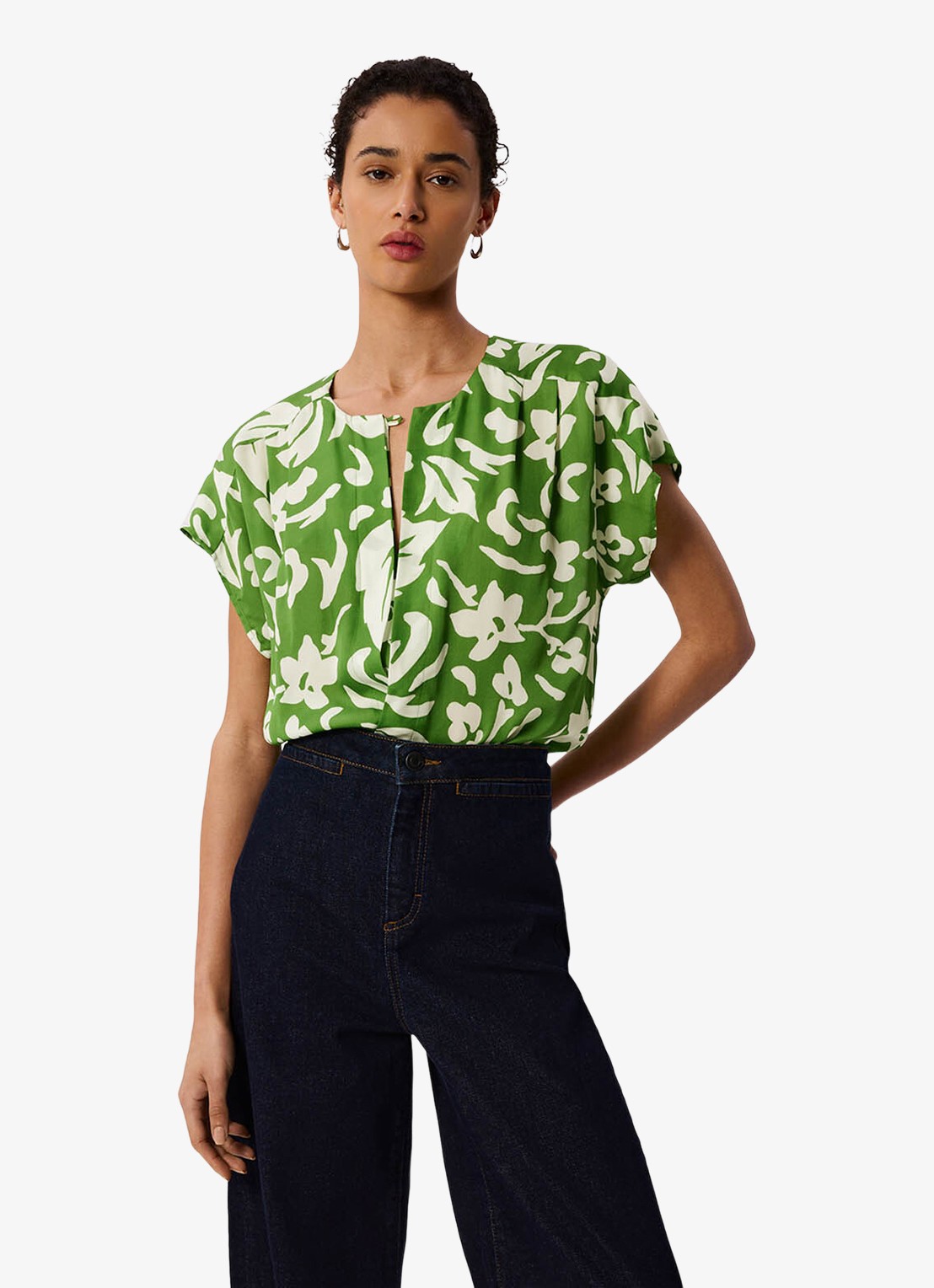 Whistles Blouse met bloemenprint - detail 3 groen