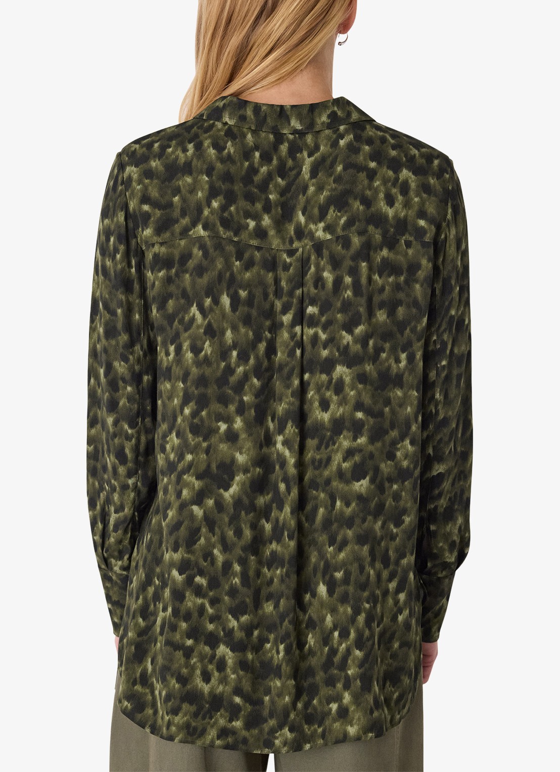 Whistles Blouse met dierenprint - achterkant 2 groen