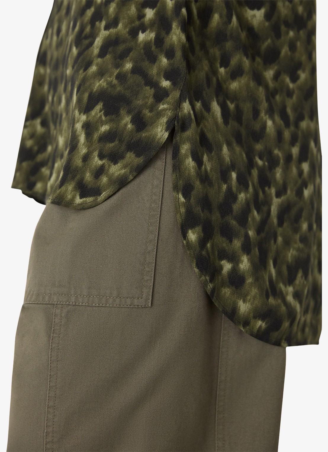 Whistles Blouse met dierenprint - detail 4 groen