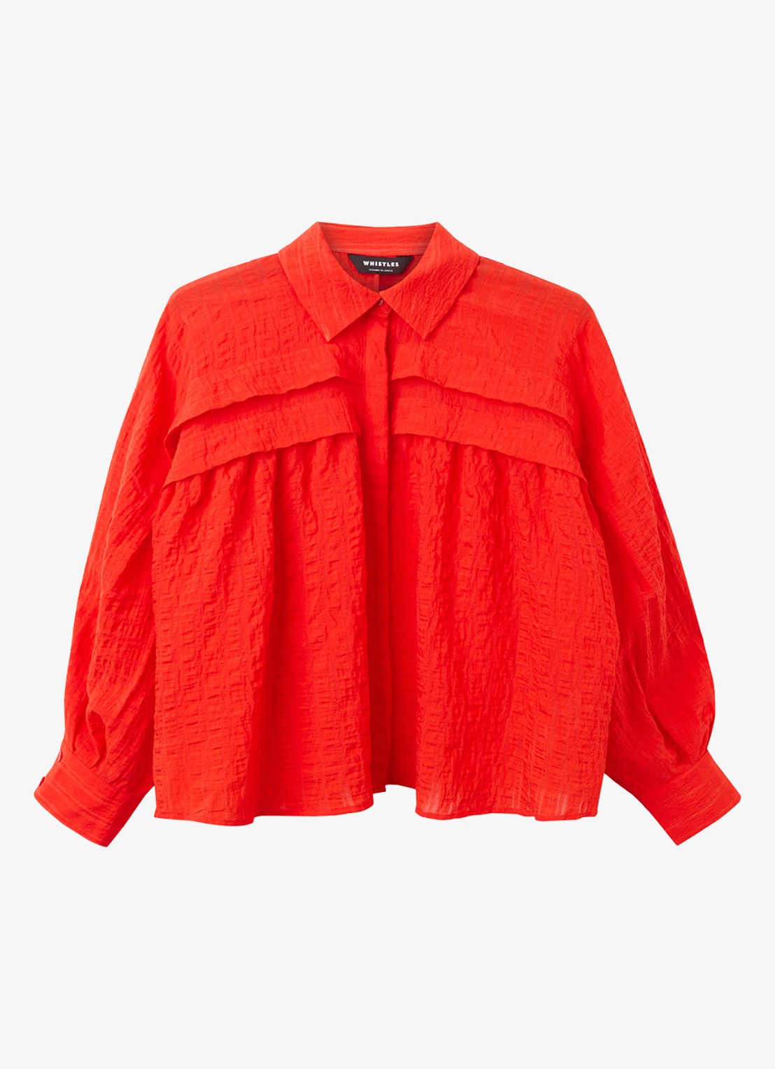 Whistles Blouse met textuur - voorkant steenrood