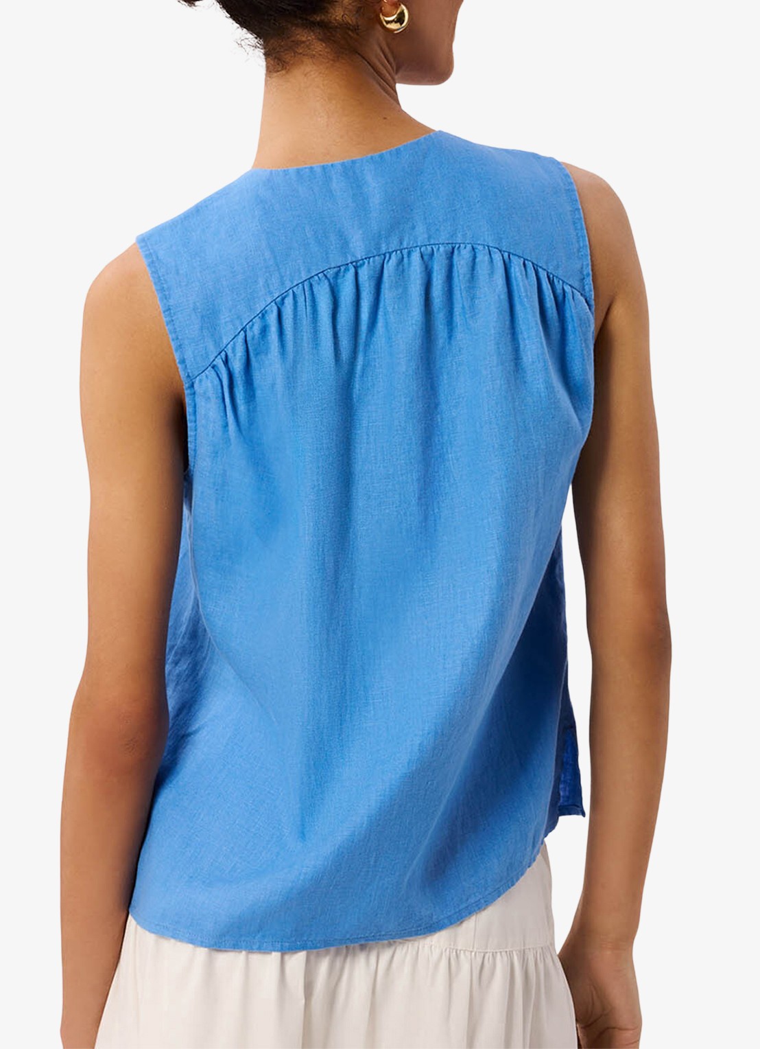 Whistles Blouse met V-hals - achterkant blauw