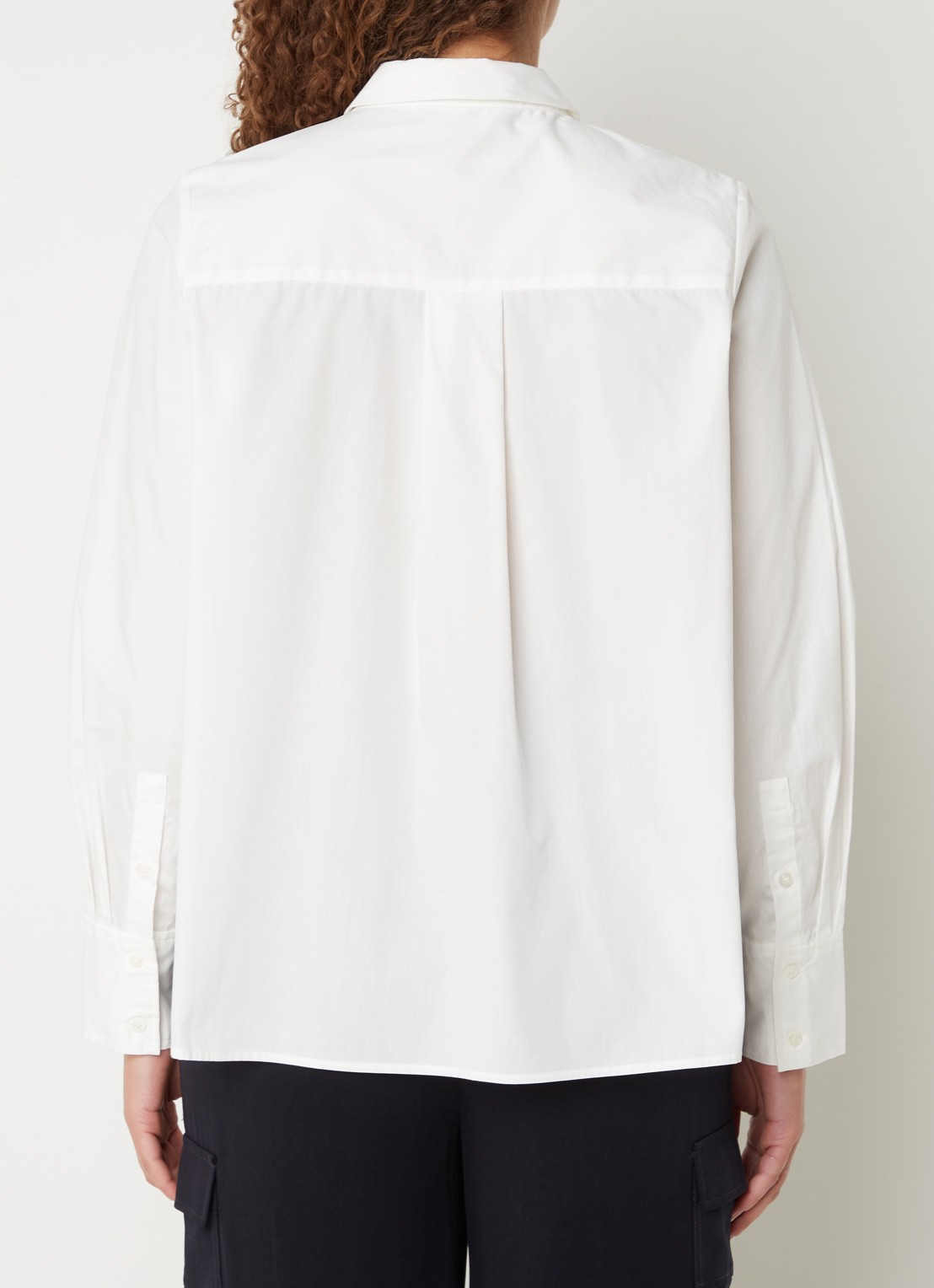 Whistles Boxy blouse met stretch - achterkant 4 wit