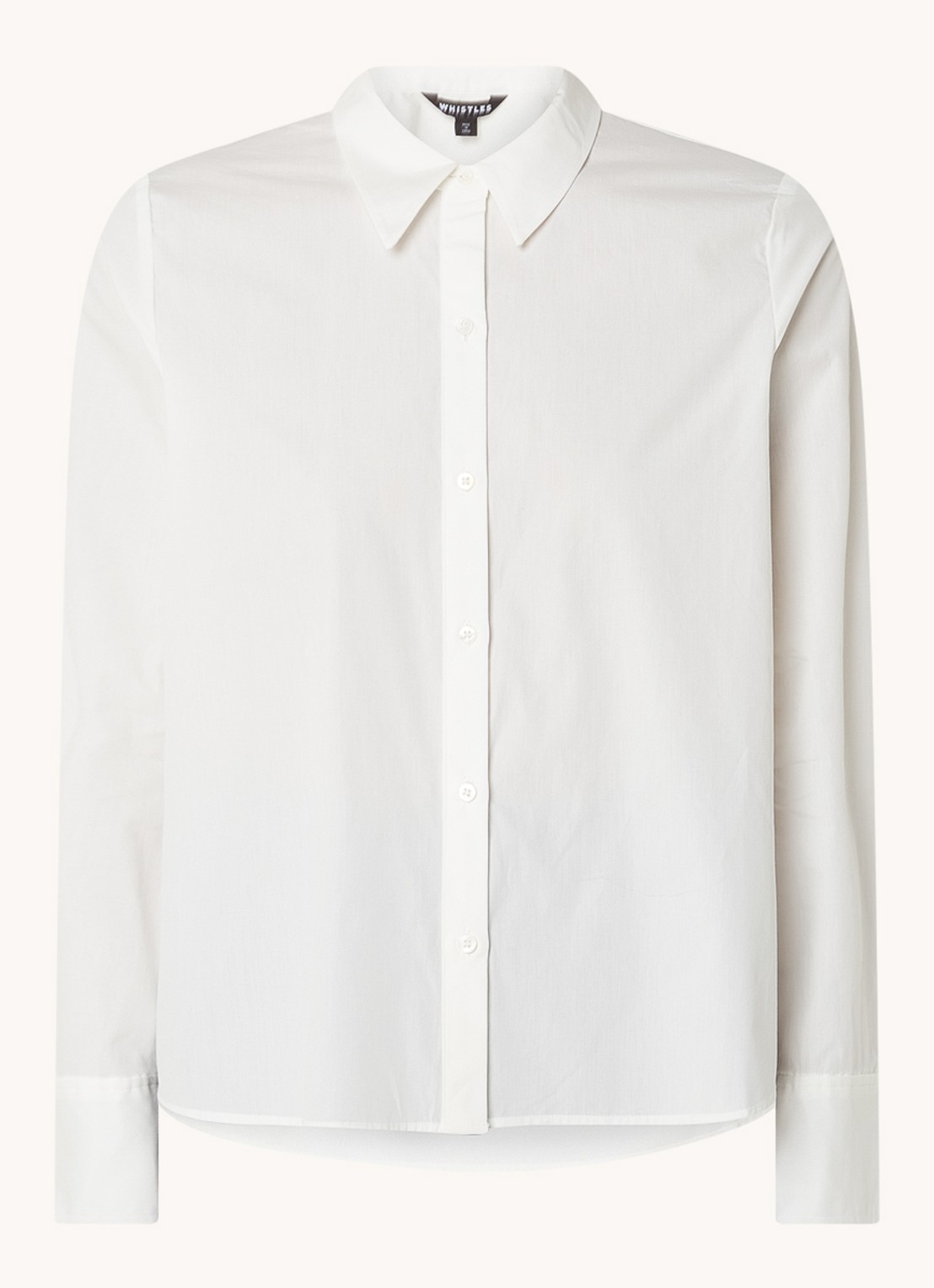 Whistles Boxy blouse met stretch - voorkant 2 wit