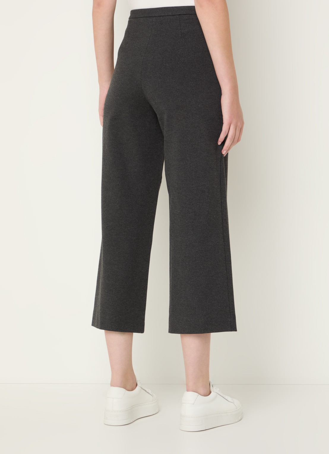 Whistles Camilla high waist cropped loose fit broek met stretch - achterkant 4 antraciet