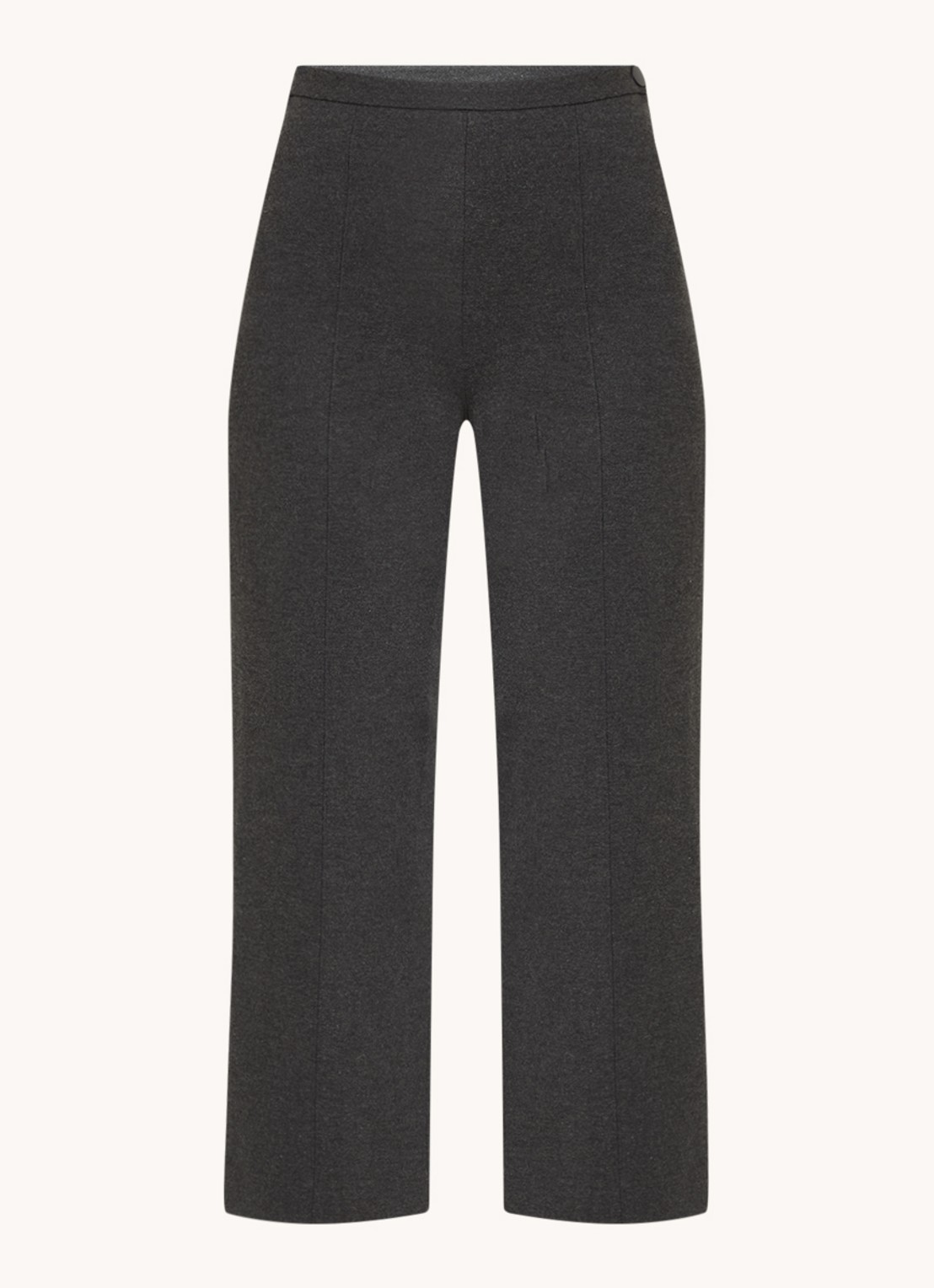 Whistles Camilla high waist cropped loose fit broek met stretch - voorkant antraciet