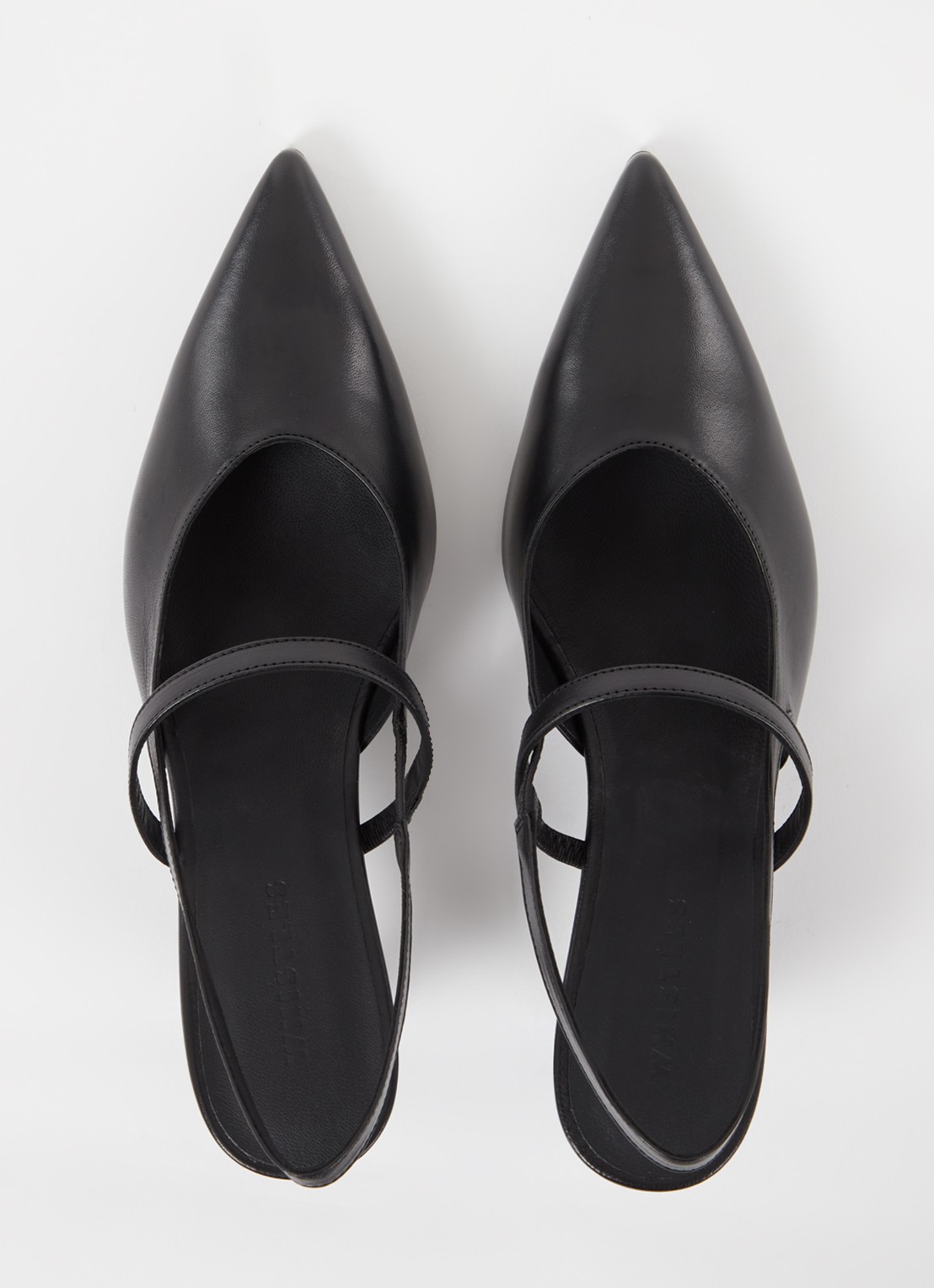 Whistles Cecily slingback van leer - detail 3 zwart