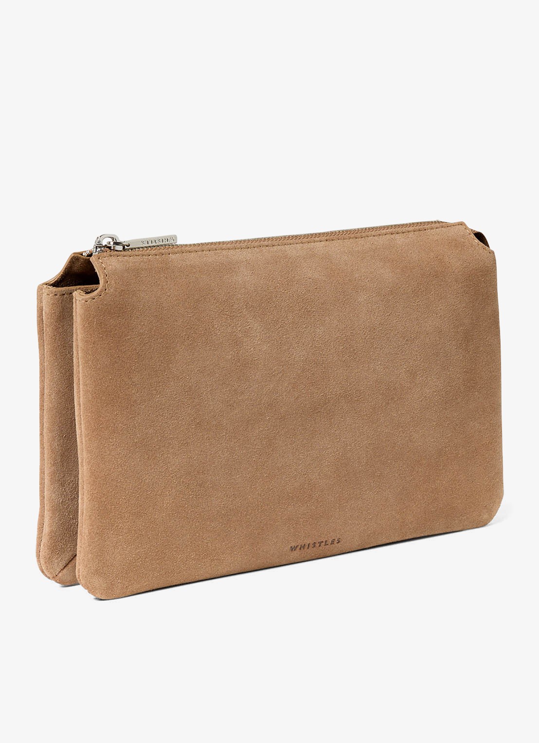 Whistles Clutch met logo - detail 5 taupe