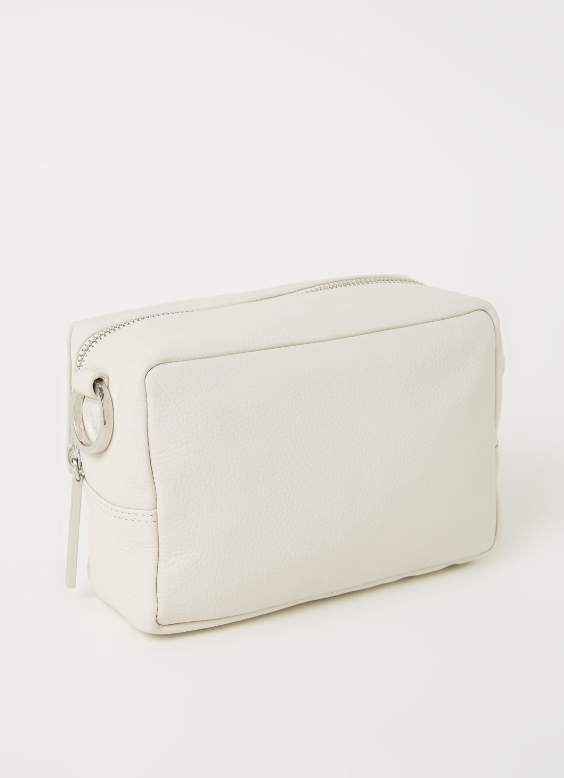 Whistles Crossbodytas van leer - detail wit