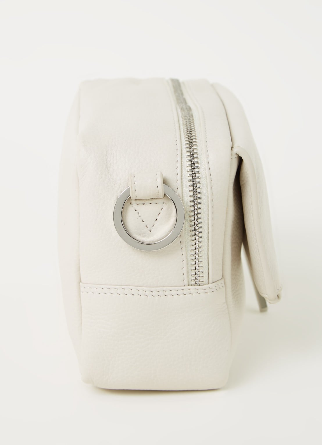 Whistles Crossbodytas van leer - detail 3 wit