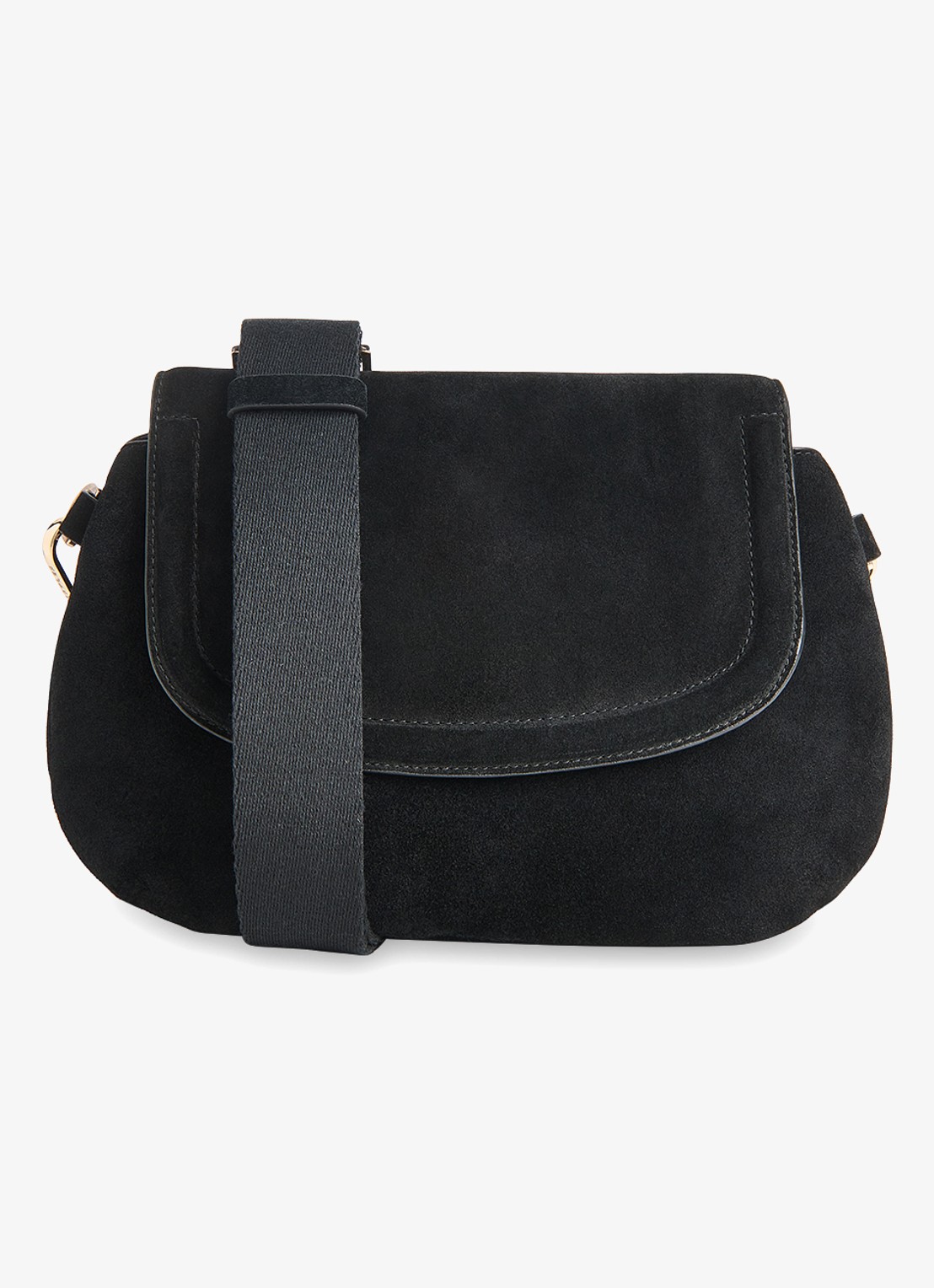 Whistles Crossbodytas van suède - detail zwart