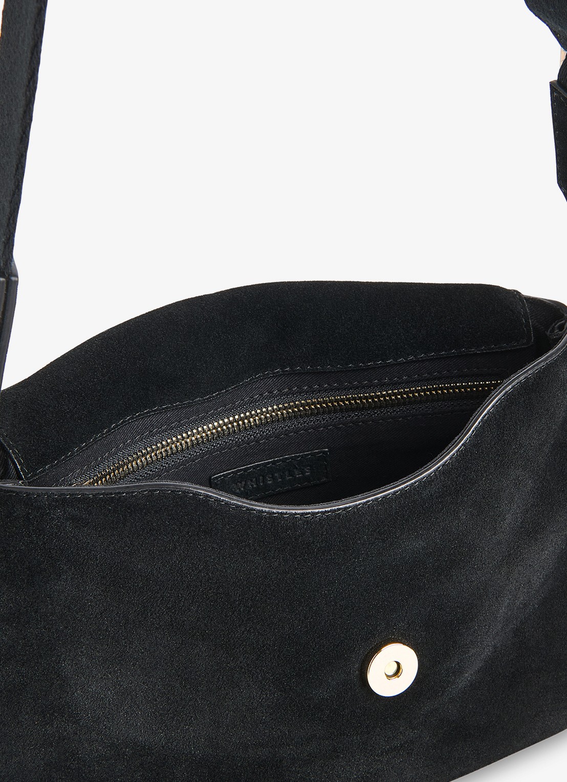 Whistles Crossbodytas van suède - detail 2 zwart