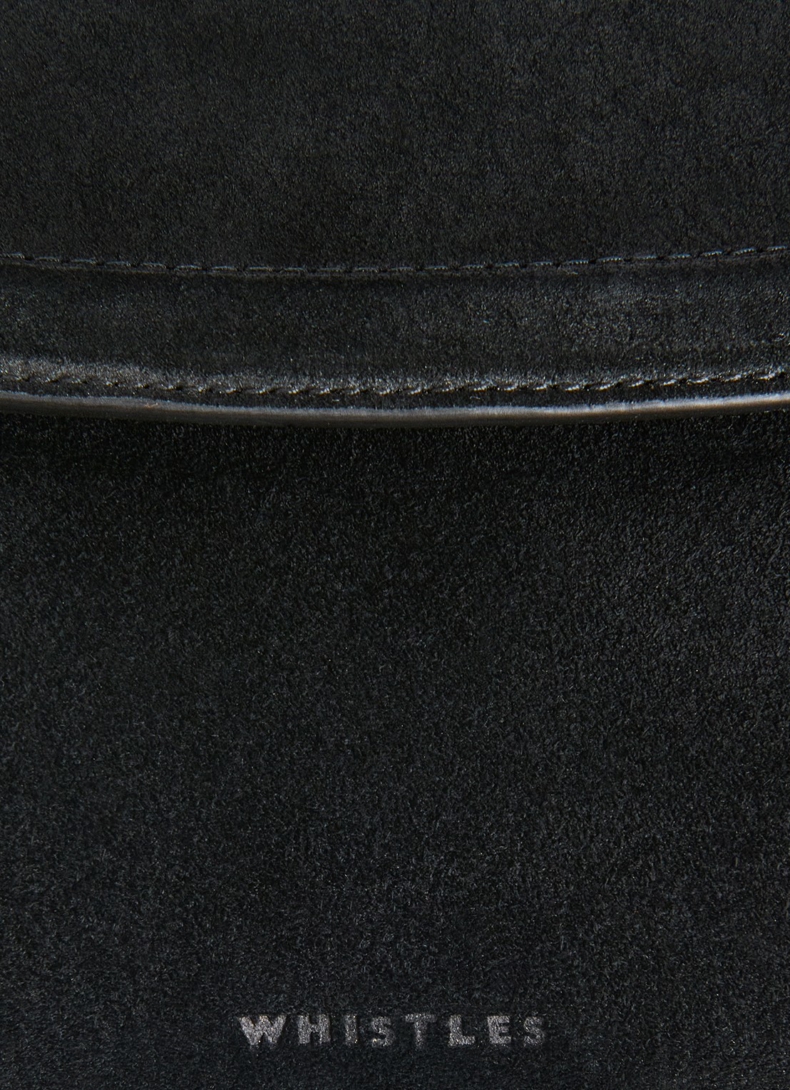 Whistles Crossbodytas van suède - detail 3 zwart