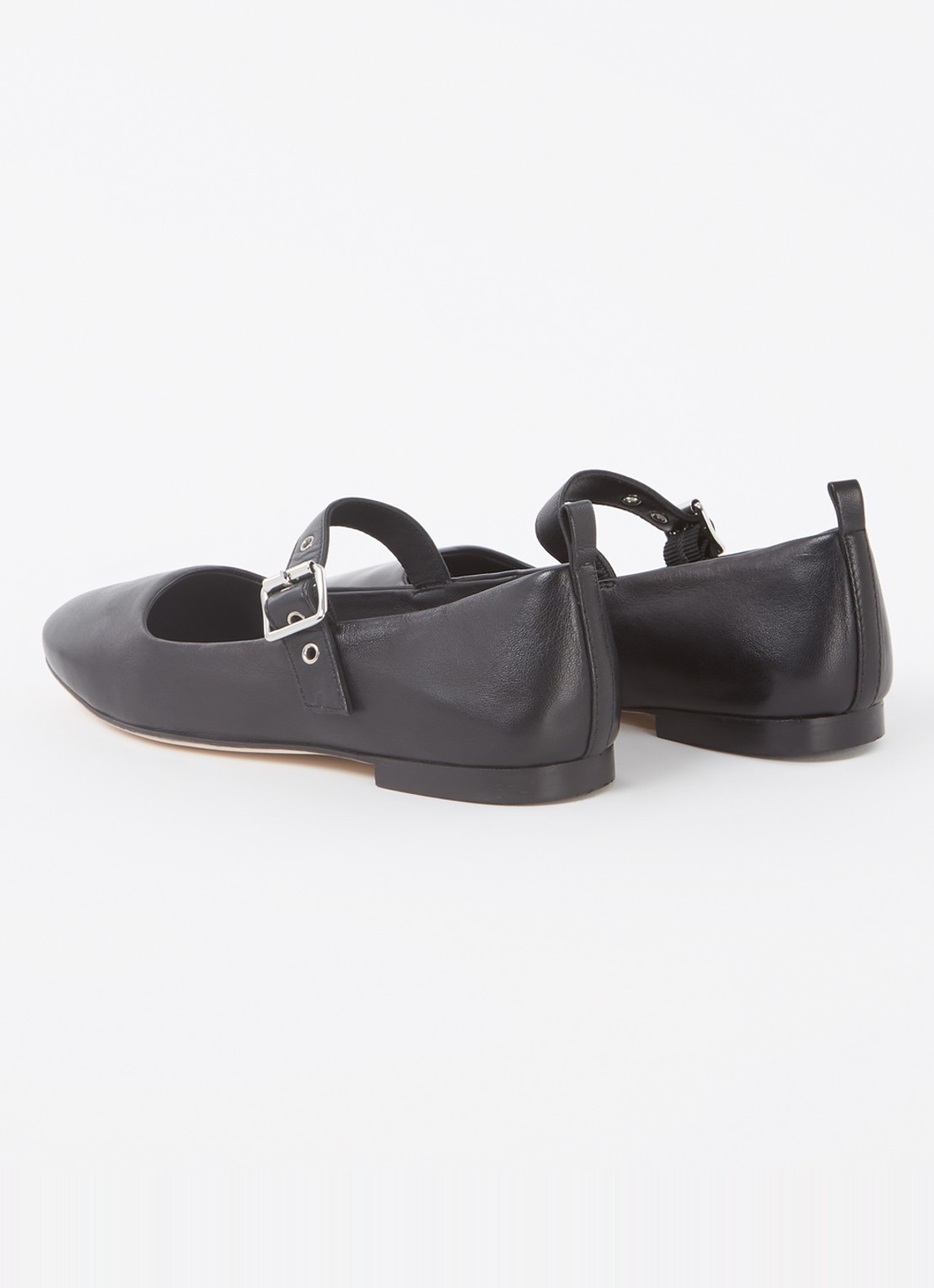 Whistles Elba ballerina van schapenleer - achterkant zwart