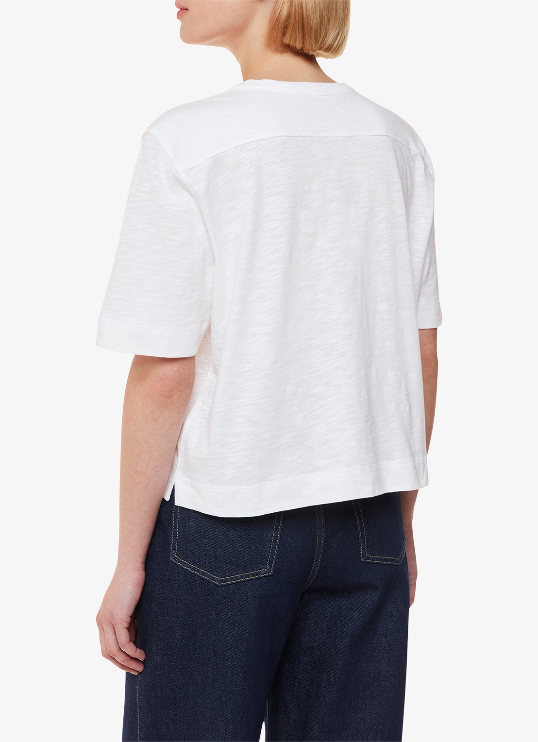 Whistles Ella blouse met gemêleerd dessin - achterkant 4 wit