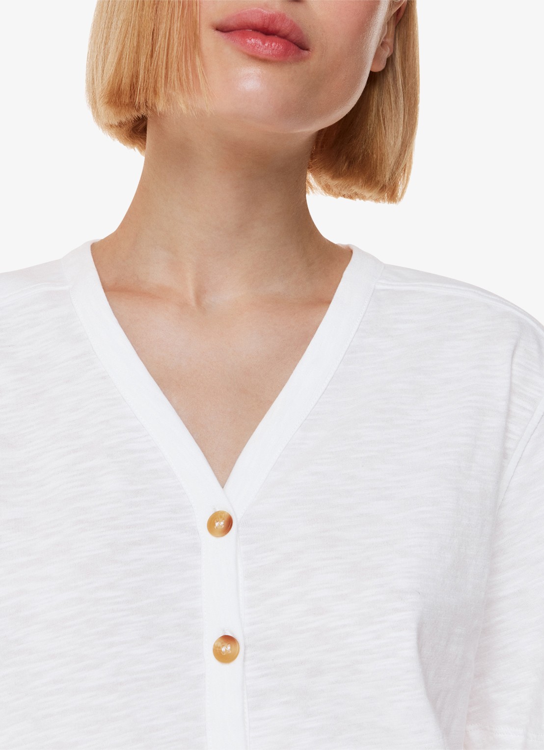 Whistles Ella blouse met gemêleerd dessin - detail 3 wit