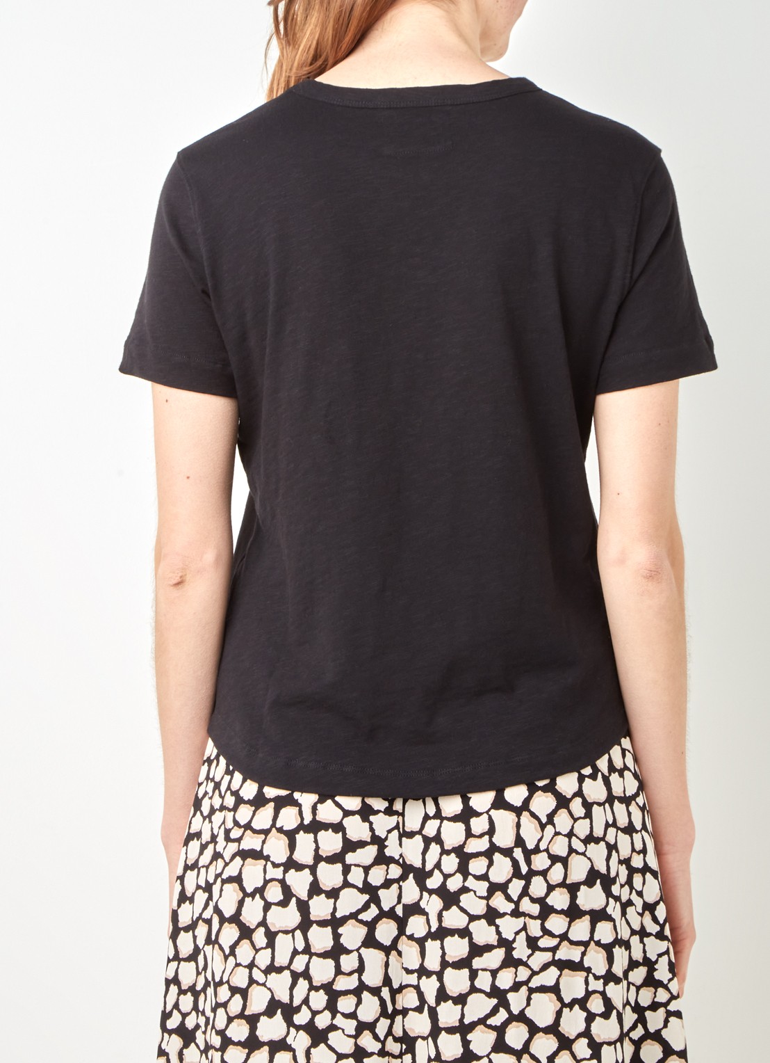 Whistles Emily T-shirt met ronde hals - achterkant 4 zwart