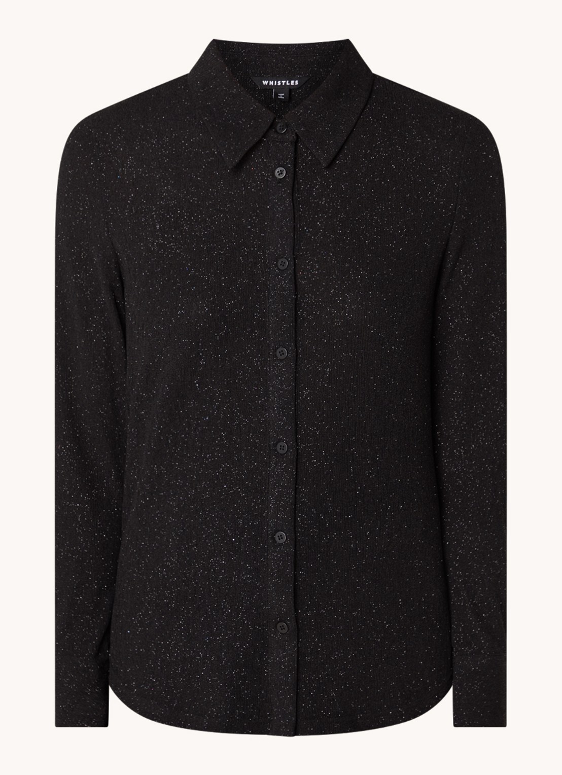 Whistles Eva blouse met lurex - voorkant zwart