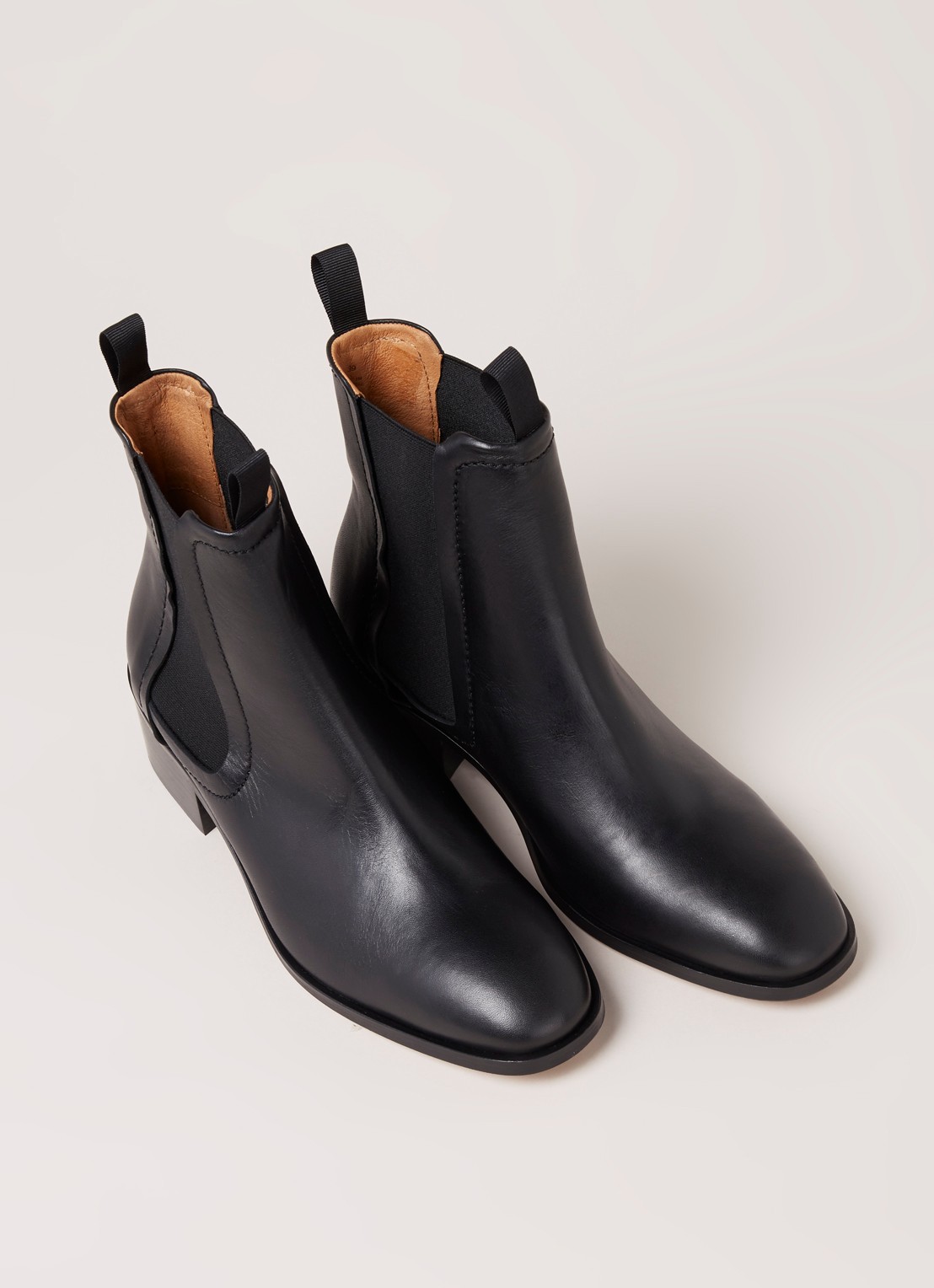Whistles Fernbrook chelsea boot van leer - detail 4 zwart