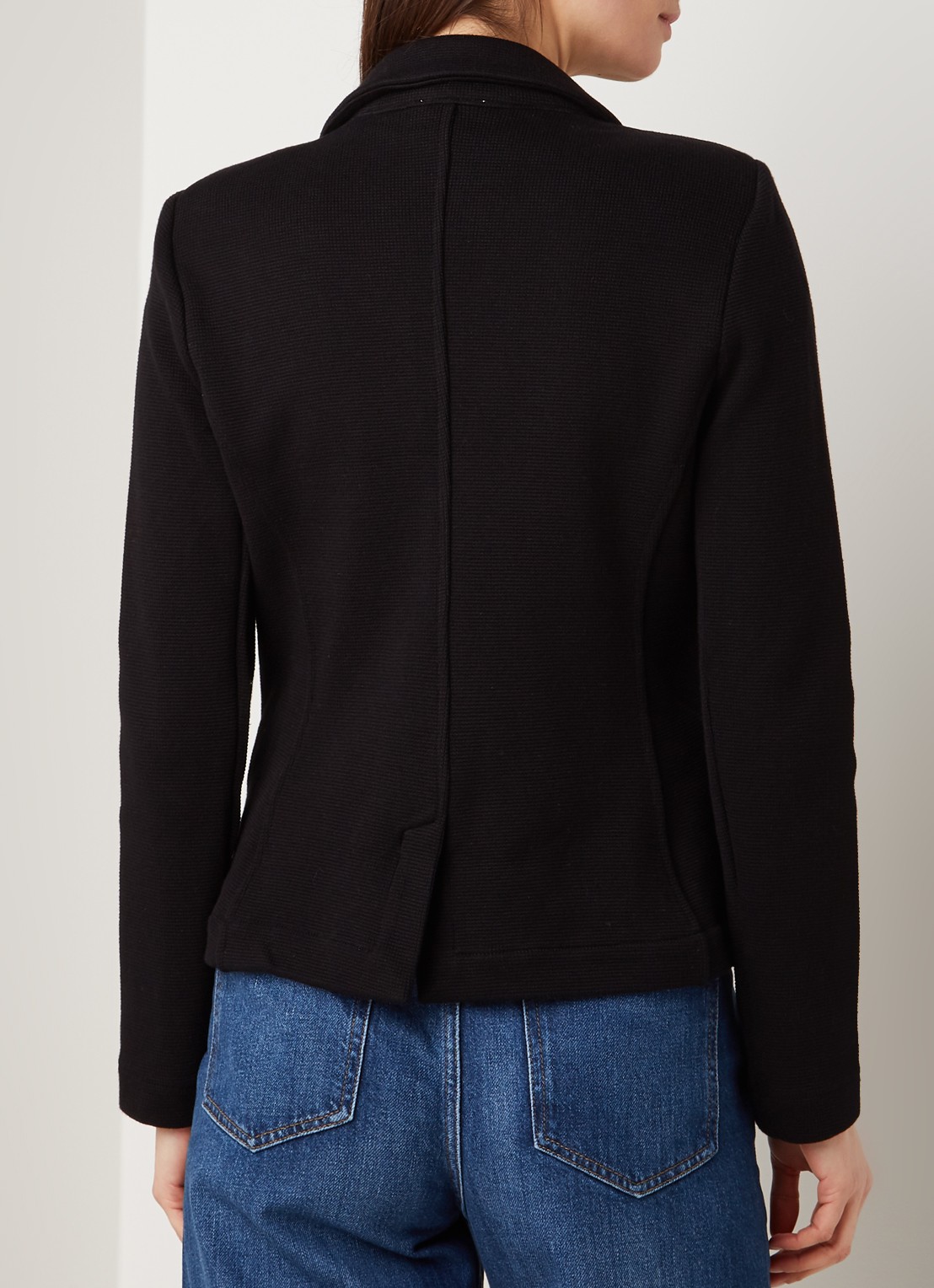 Whistles Fijngebreide blazer met klepzakken - achterkant 4 zwart