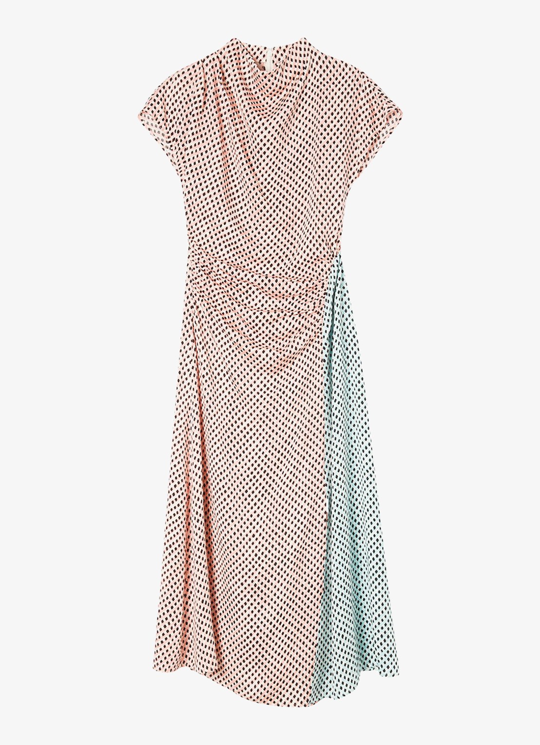 Whistles Graphic Check maxi jurk met grafische print - voorkant 2 roze
