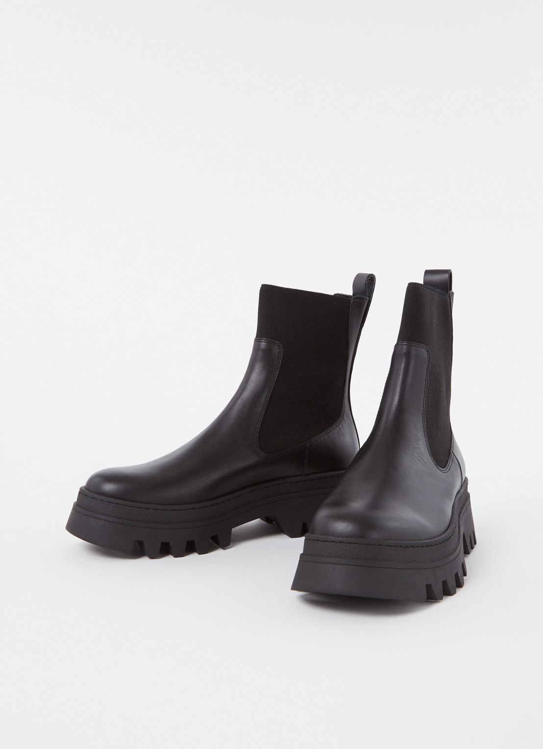 Whistles Hatton chelsea boot van leer - detail 2 zwart