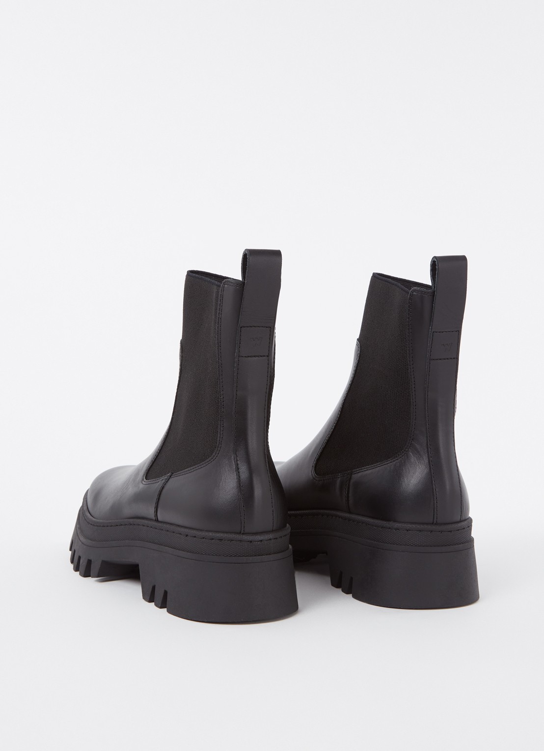 Whistles Hatton chelsea boot van leer - detail 3 zwart