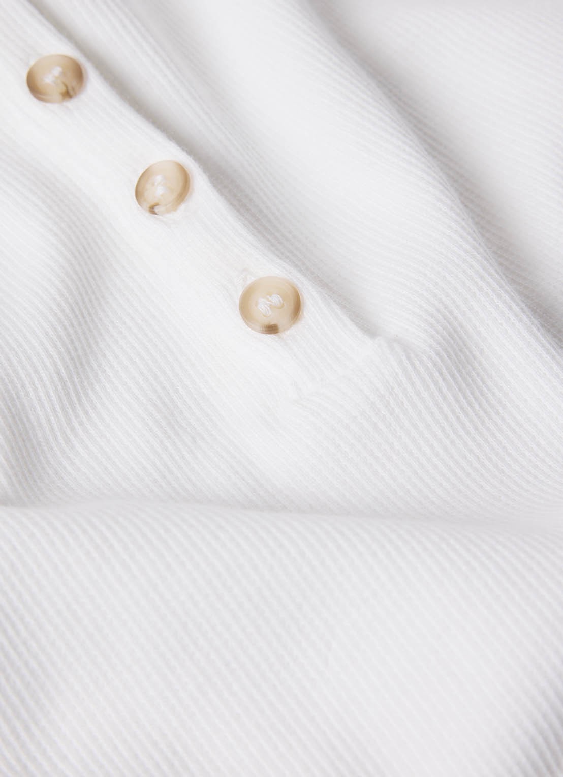 Whistles Henley mouwloze top met ribstructuur - detail 5 wit