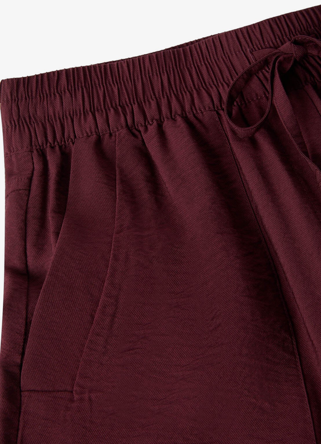 Whistles High waist cropped straight fit broek met steekzakken - detail 6 bordeauxrood