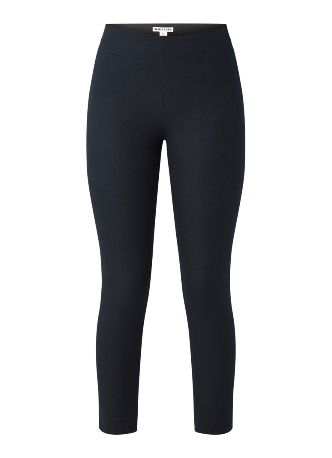 Whistles High waist slim fit pantalon met stretch  - voorkant 3 donkerblauw