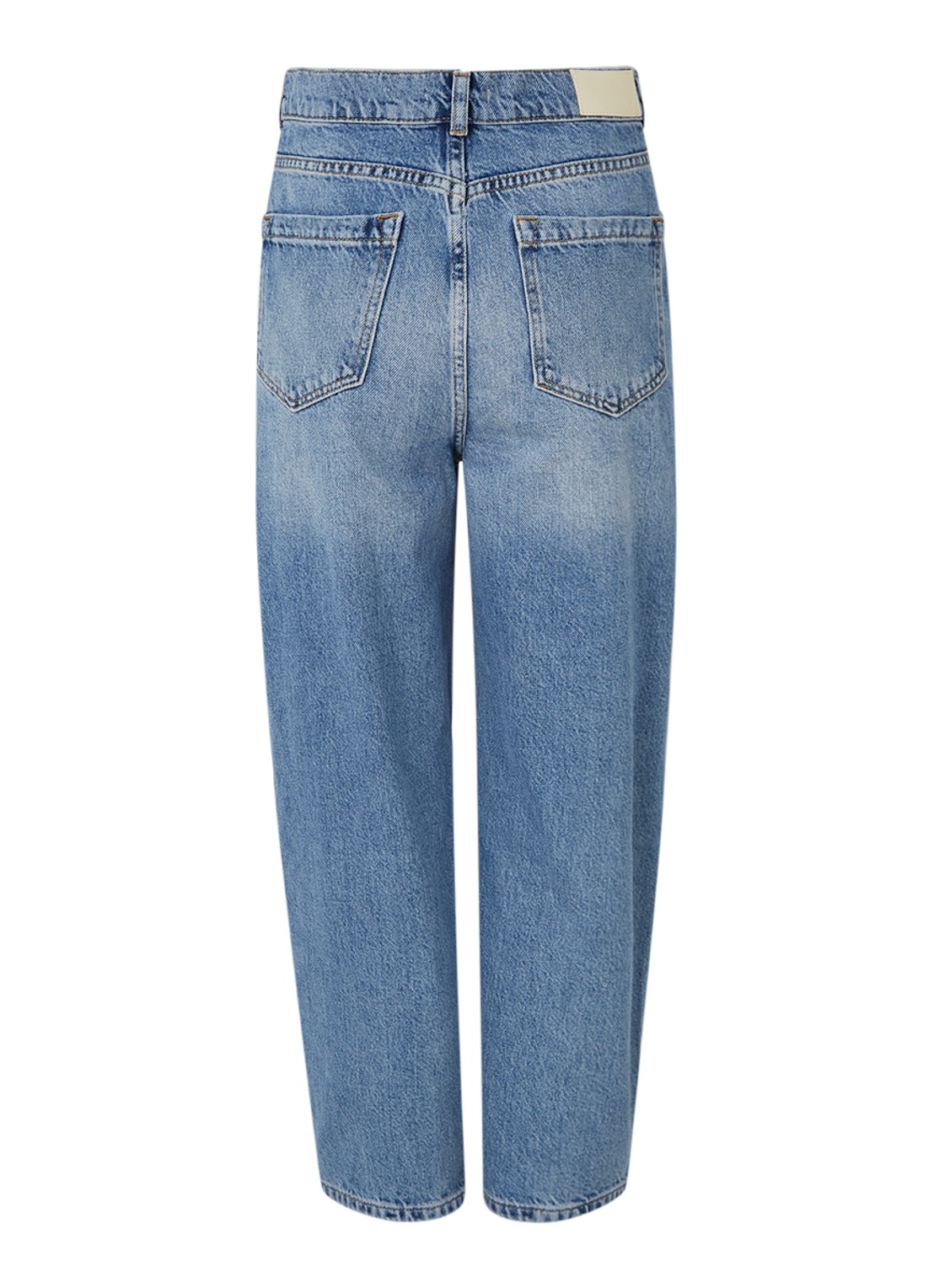 Whistles High waist tapered cropped jeans - achterkant indigo