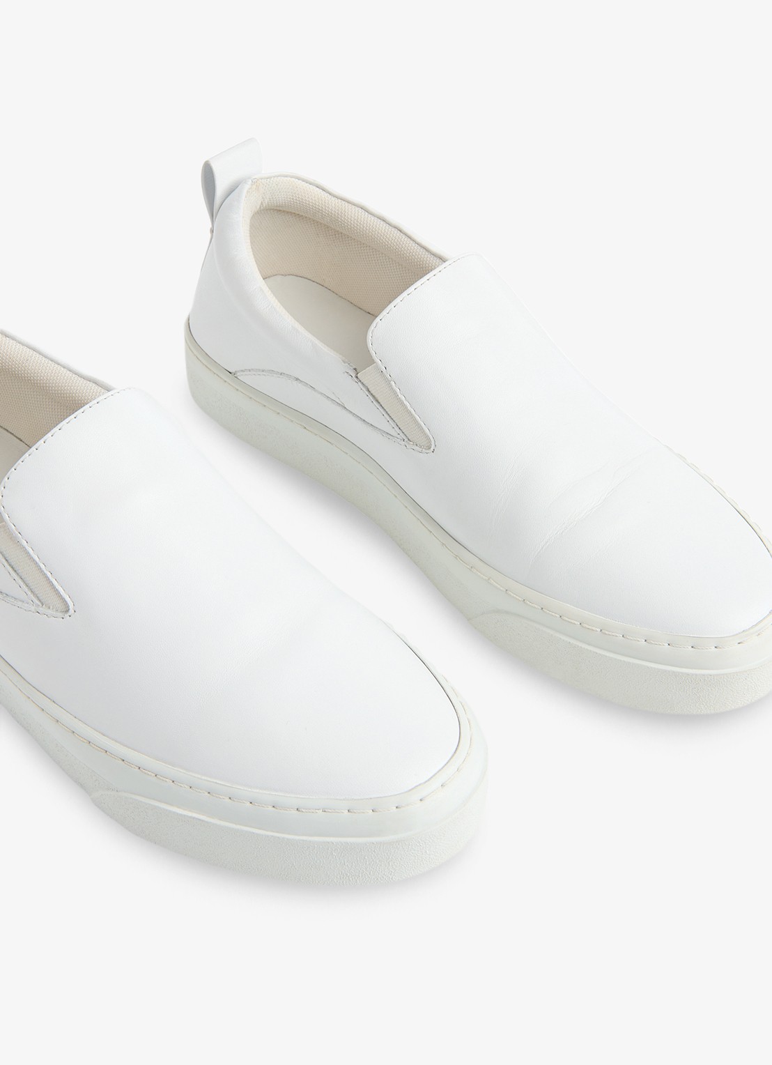 Whistles Kinsley sneaker van schapenleer - detail 2 wit