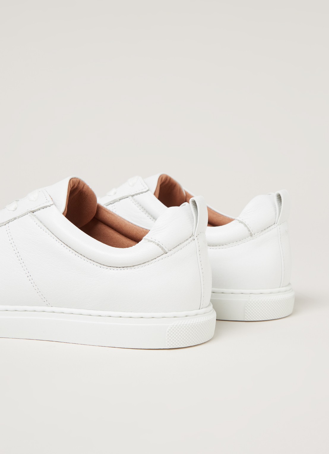 Whistles Koki sneaker van leer - detail 2 wit