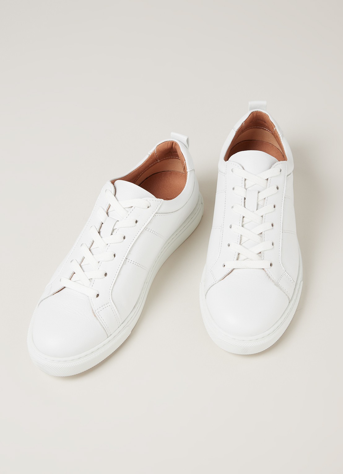 Whistles Koki sneaker van leer - detail 3 wit