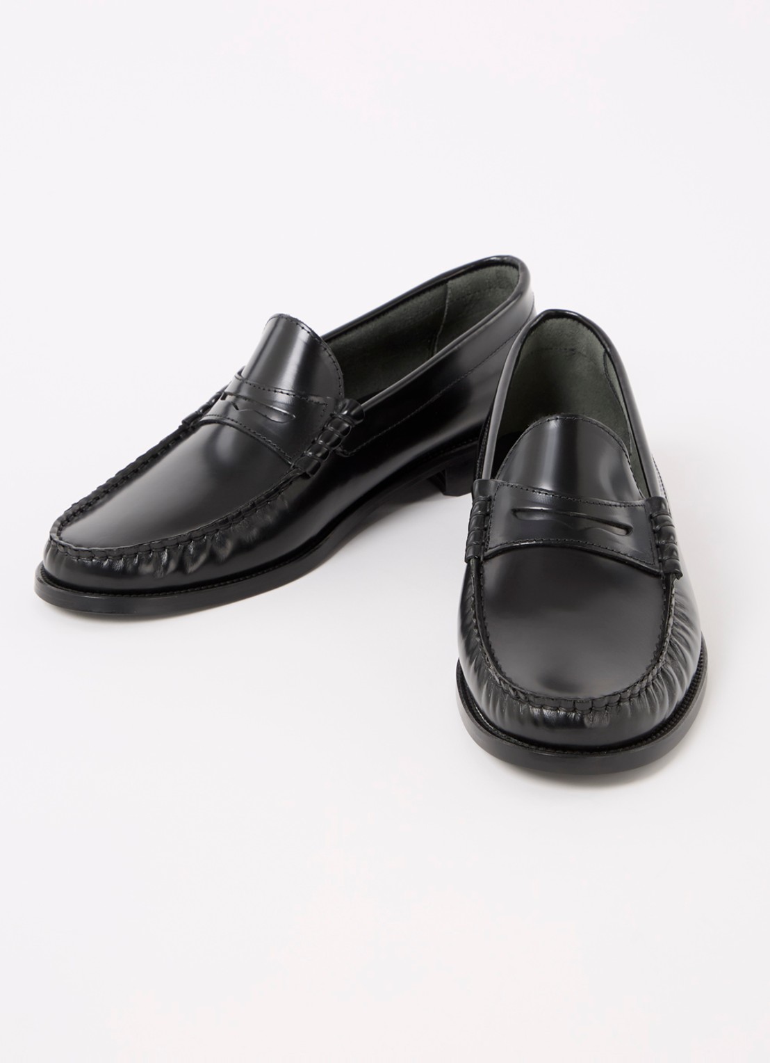 Whistles Manny loafer van leer - detail 2 zwart