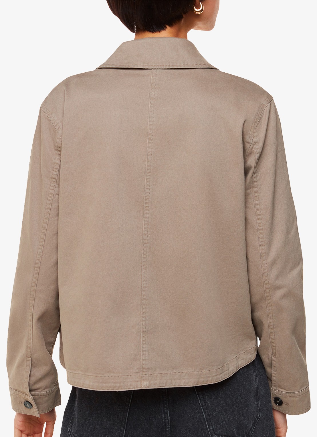Whistles Marie jack met klepzakken - achterkant khaki