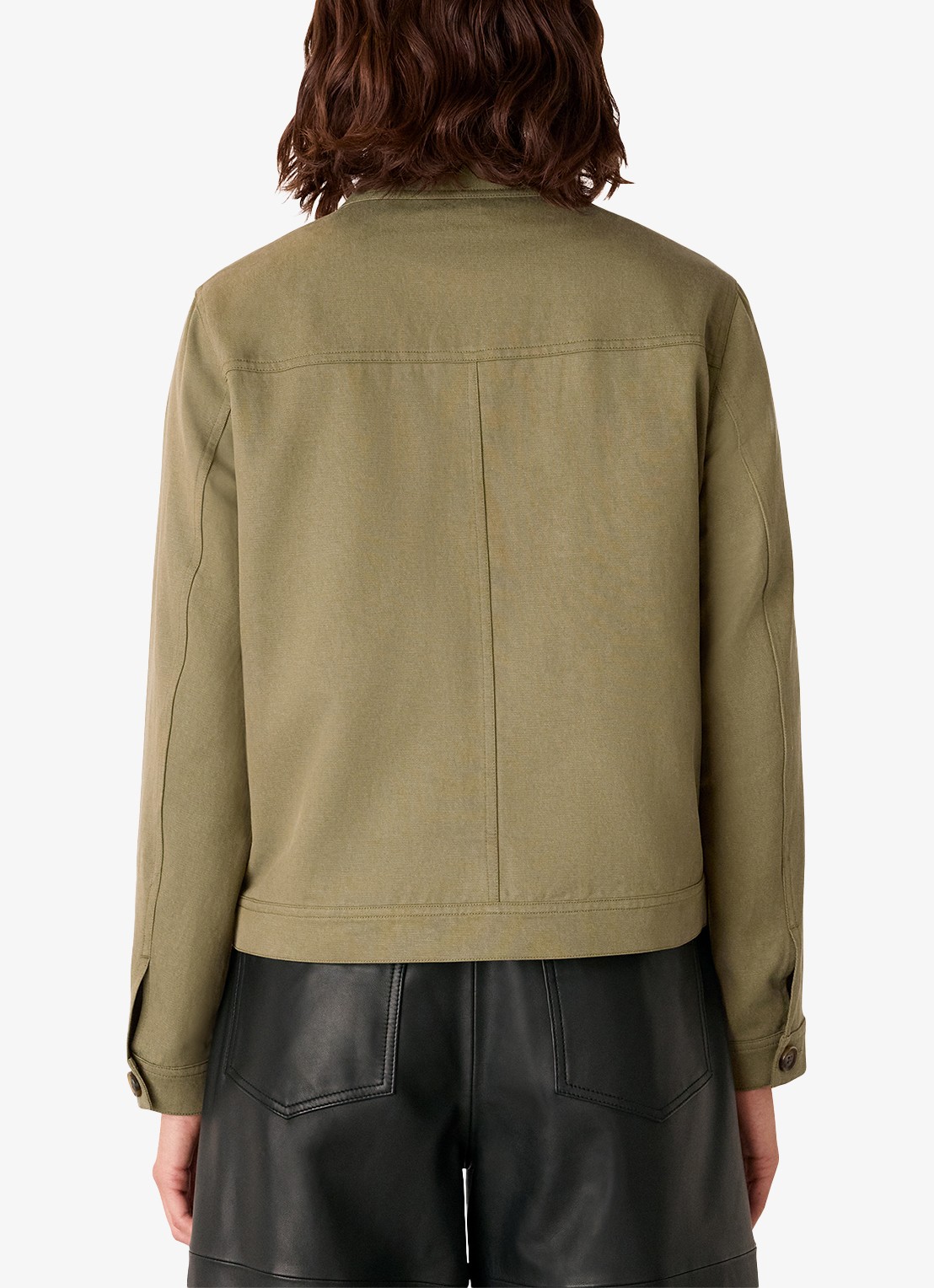Whistles Mia jack met steekzakken - achterkant 4 khaki