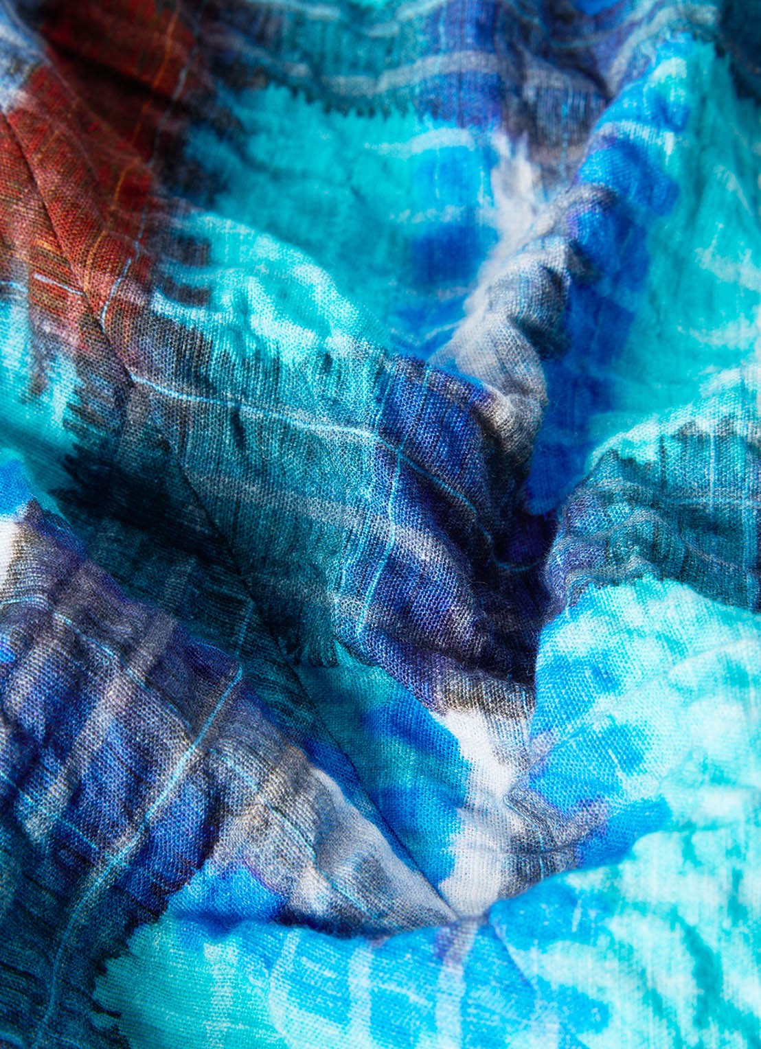 Whistles Midi jurk met grafische print - detail 6 staalblauw