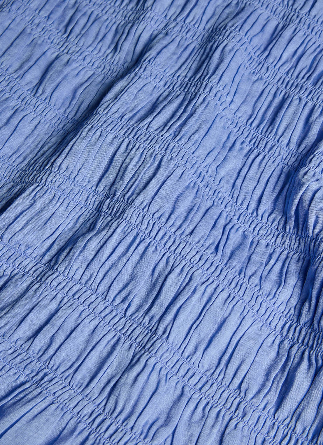 Whistles Midi jurk met smockwerk  - detail 6 lichtblauw