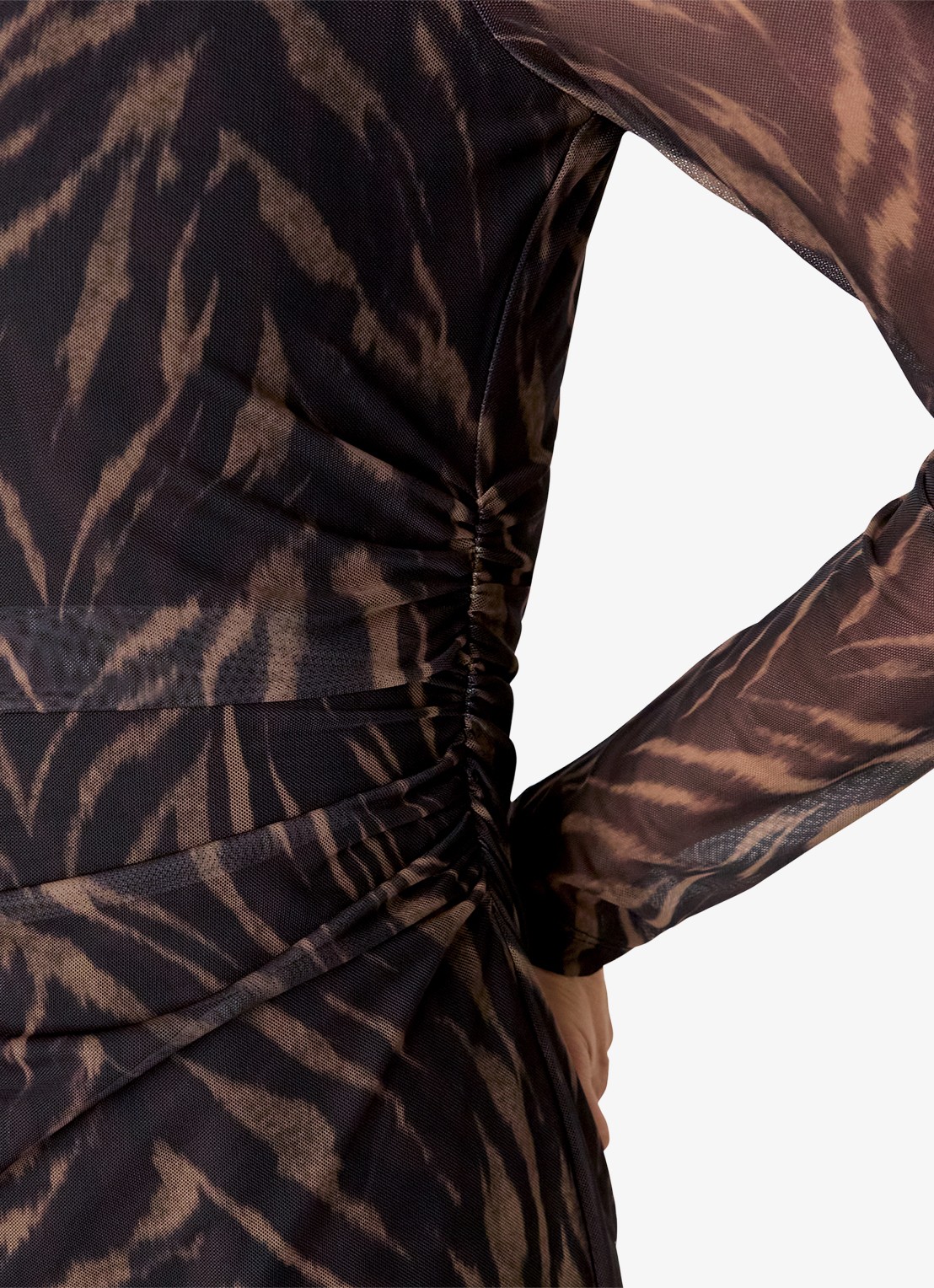 Whistles Midi jurk met zebraprint - detail 4 zwart