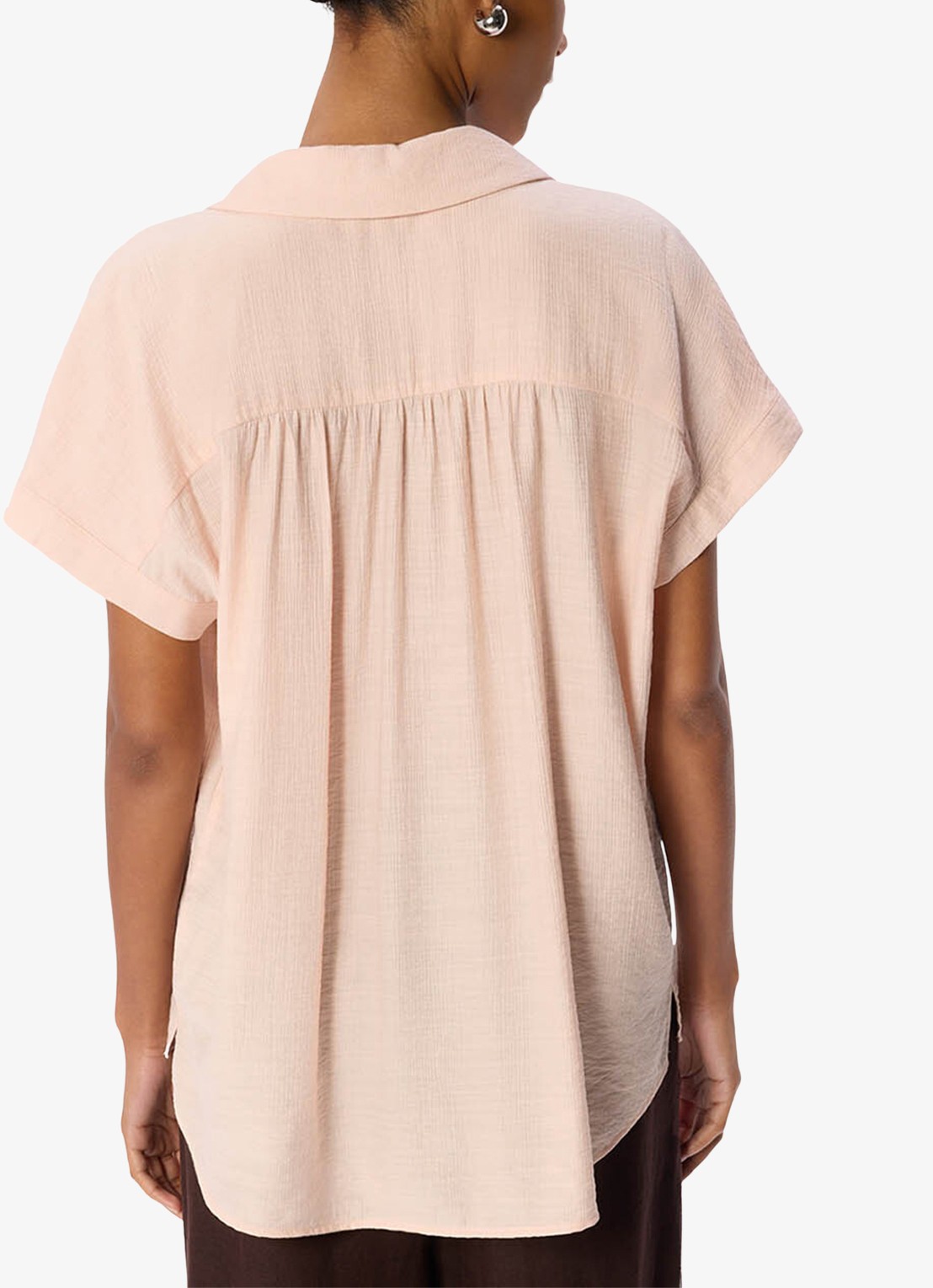 Whistles Nicola blouse met structuur - achterkant 4 lichtroze