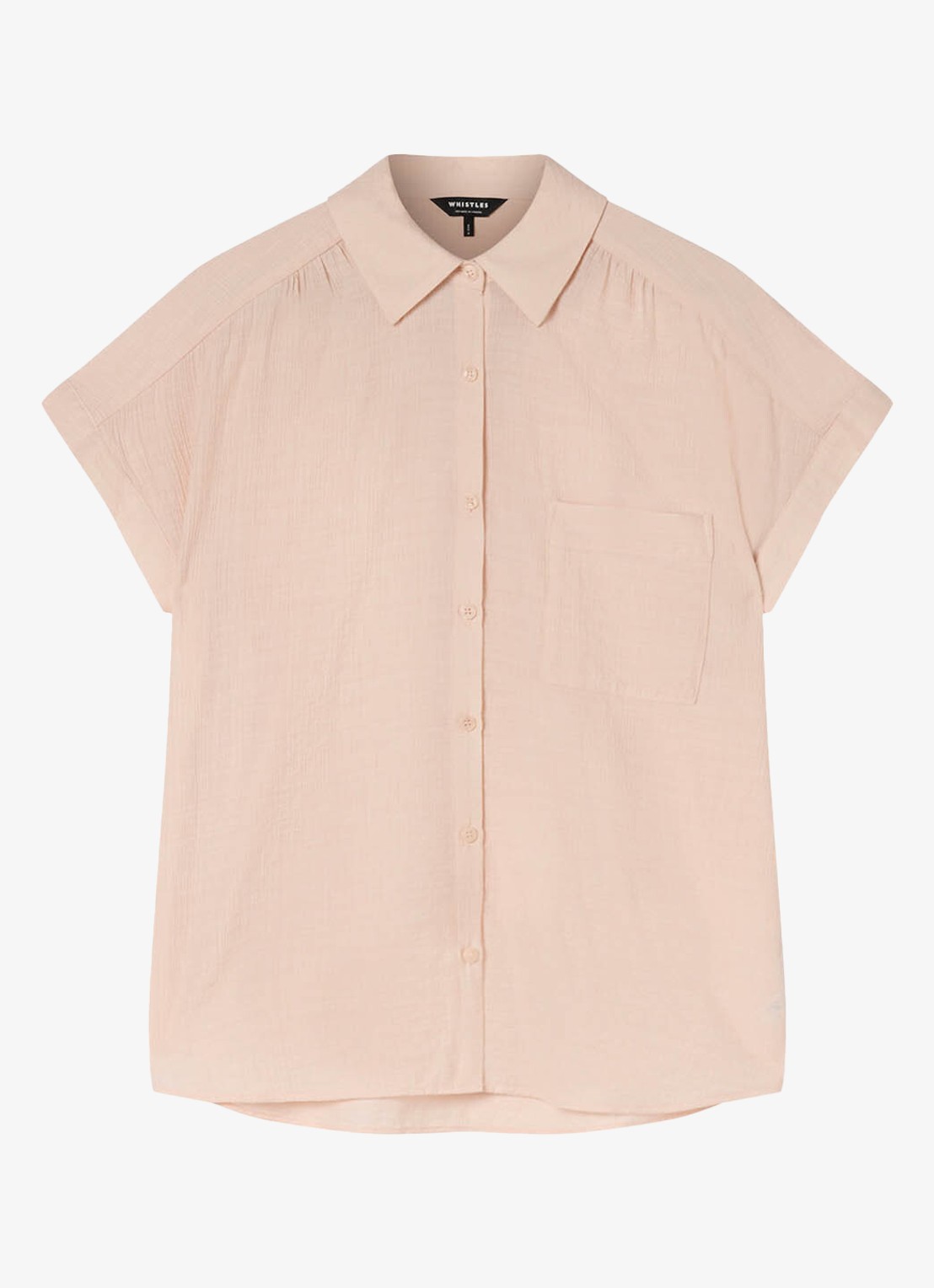 Whistles Nicola blouse met structuur - voorkant 5 lichtroze
