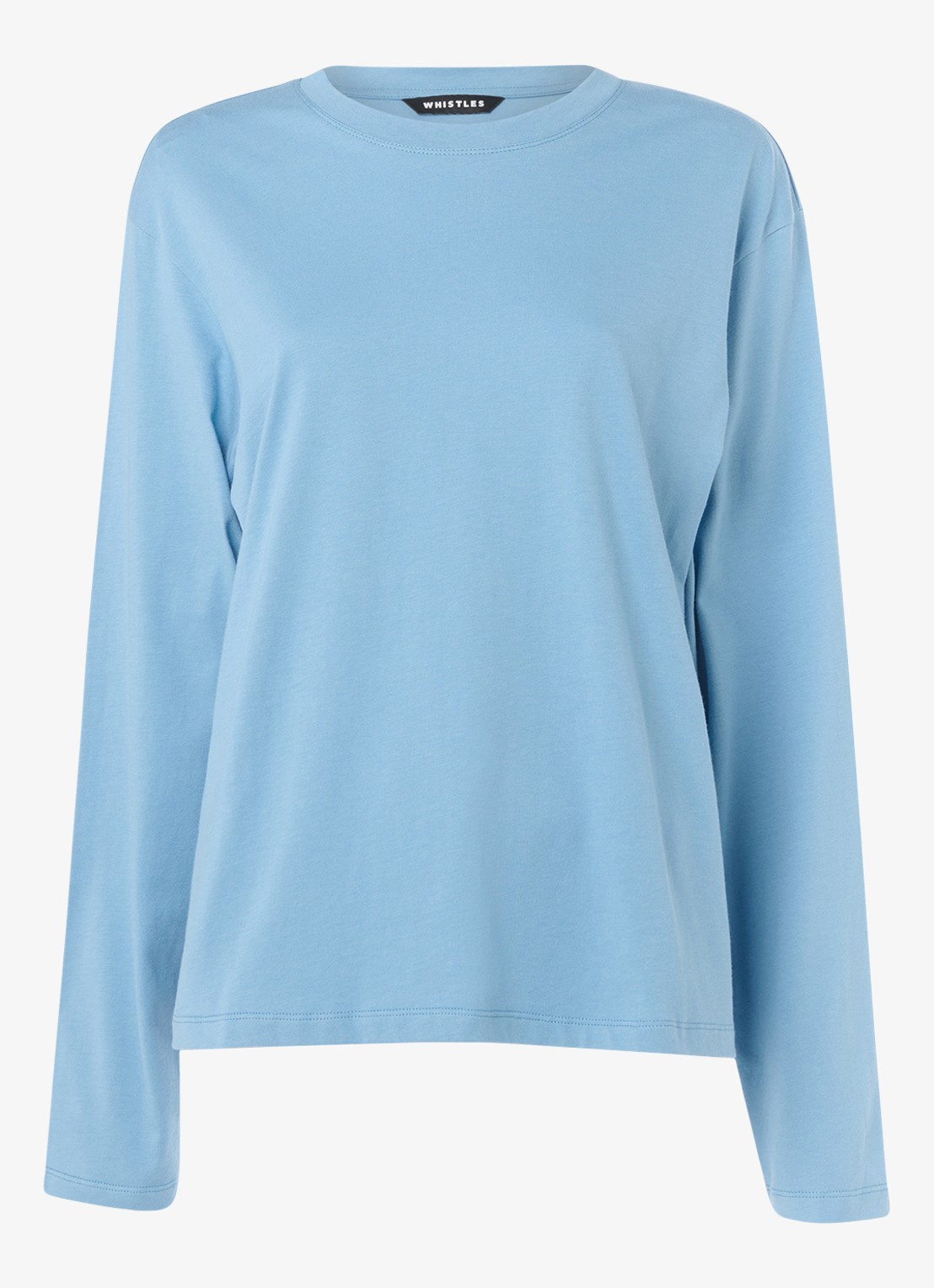 Whistles Relaxed sweater met ronde hals - voorkant lichtblauw
