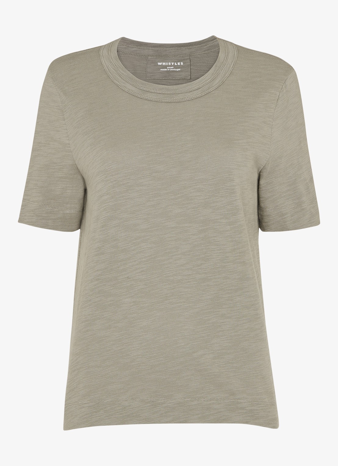 Whistles Rosa T-shirt met gemêleerd dessin - voorkant 3 lindegroen