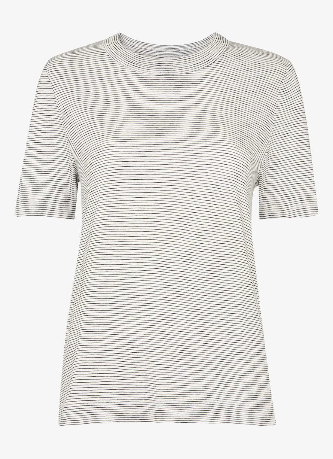 Whistles Rosa T-shirt met streepprint - voorkant wit