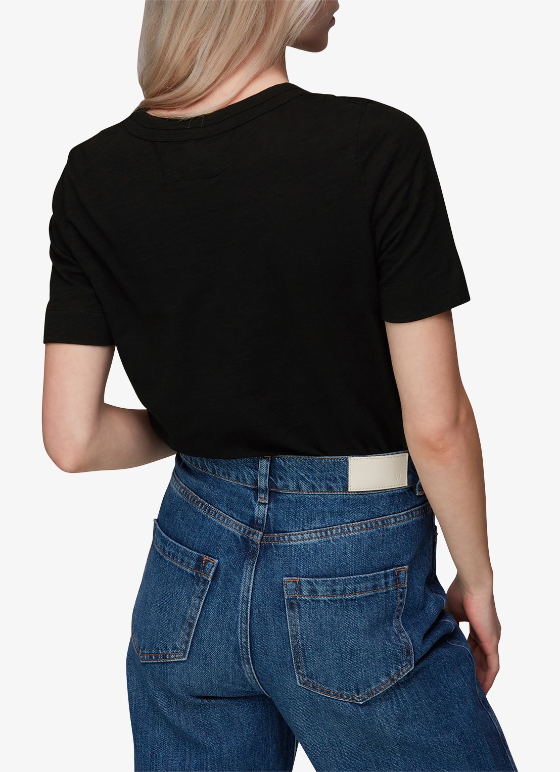 Whistles Rosa T-shirt met stretch - achterkant 2 zwart
