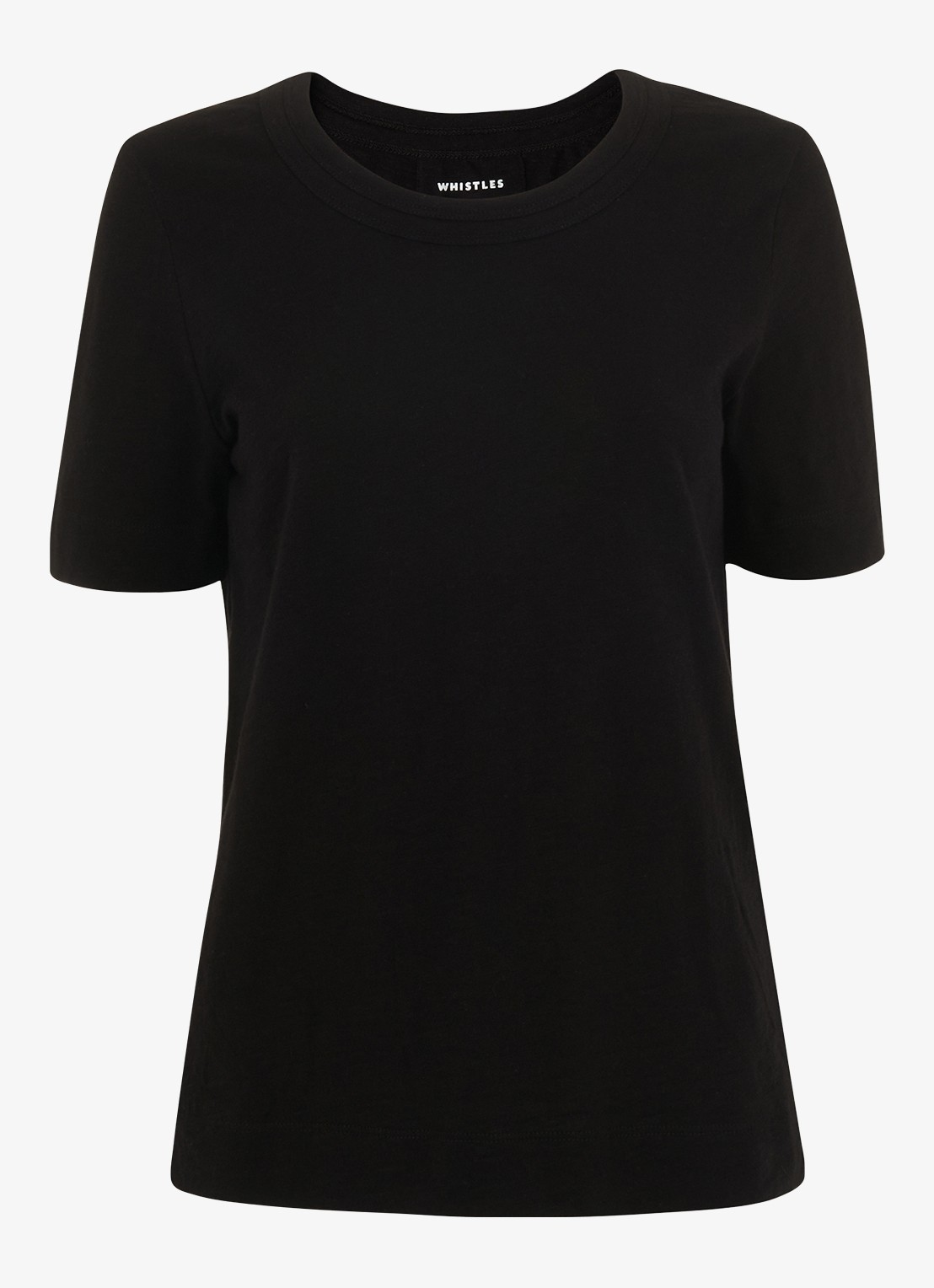 Whistles Rosa T-shirt met stretch - voorkant zwart
