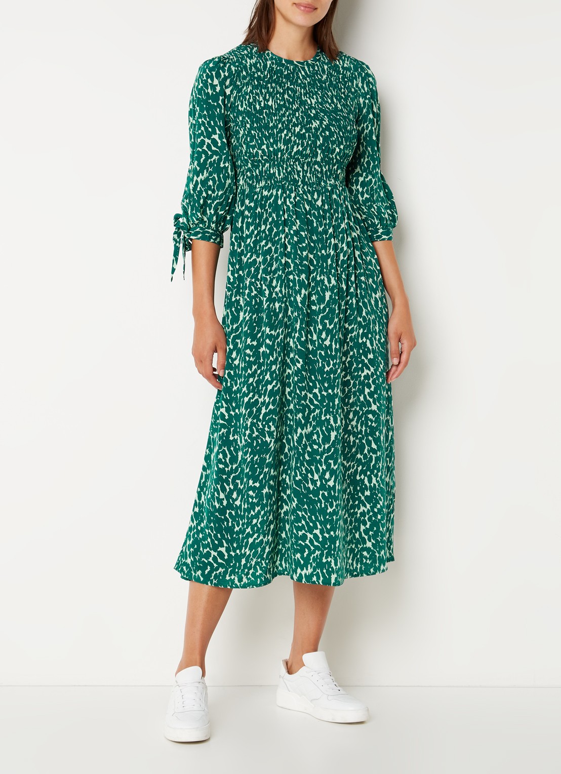 Whistles Sahara midi jurk met print - detail 2 groen