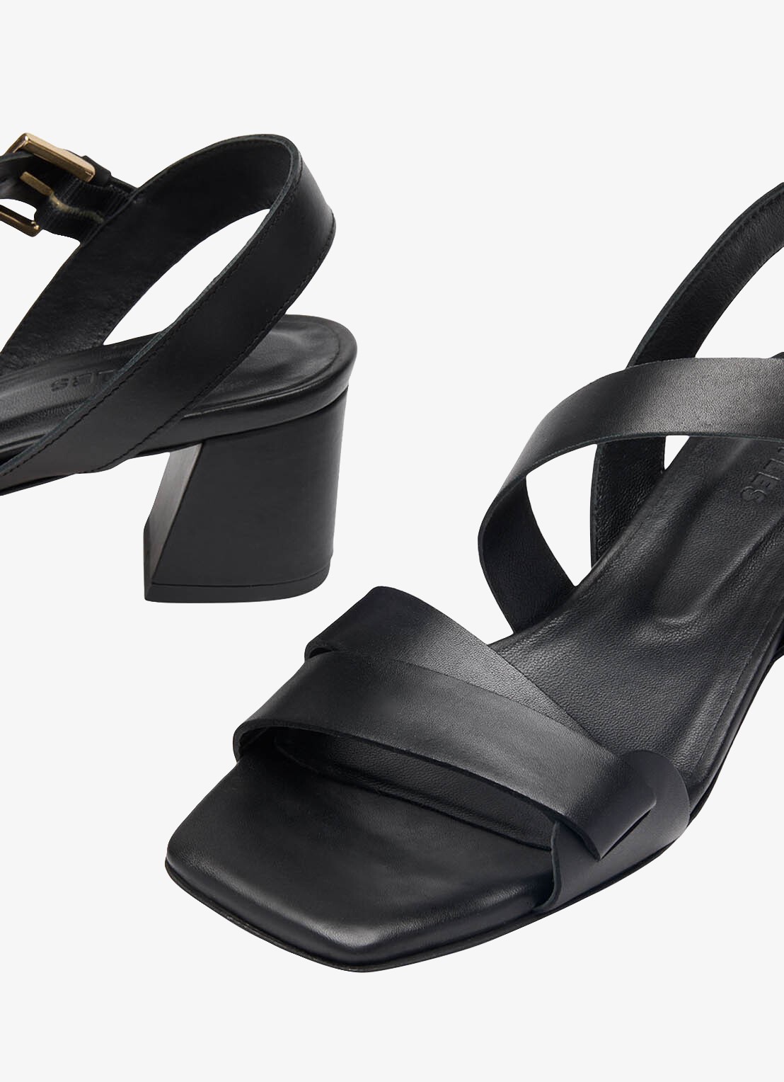 Whistles Sandalette van leer - detail 3 zwart