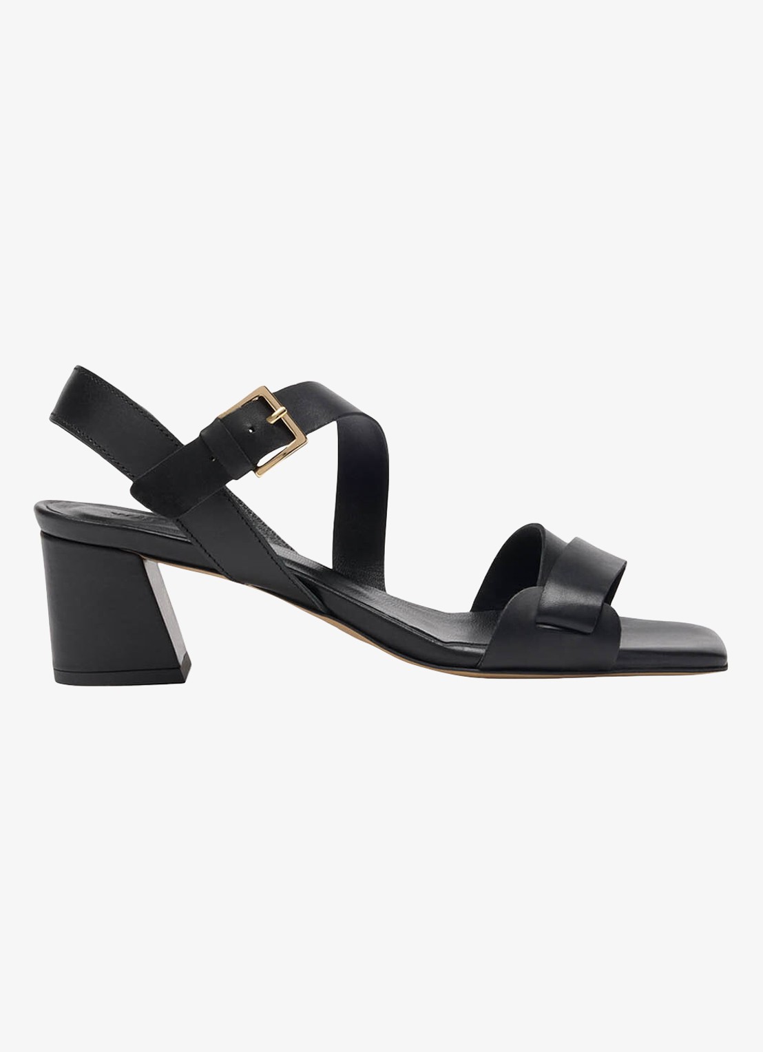 Whistles Sandalette van leer - voorkant zwart